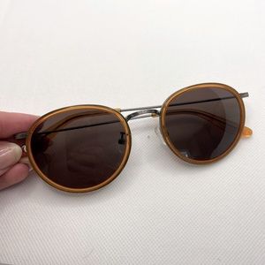 Round orange sunglasses